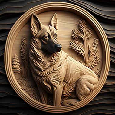 3D model Czech shepherd dog (STL)