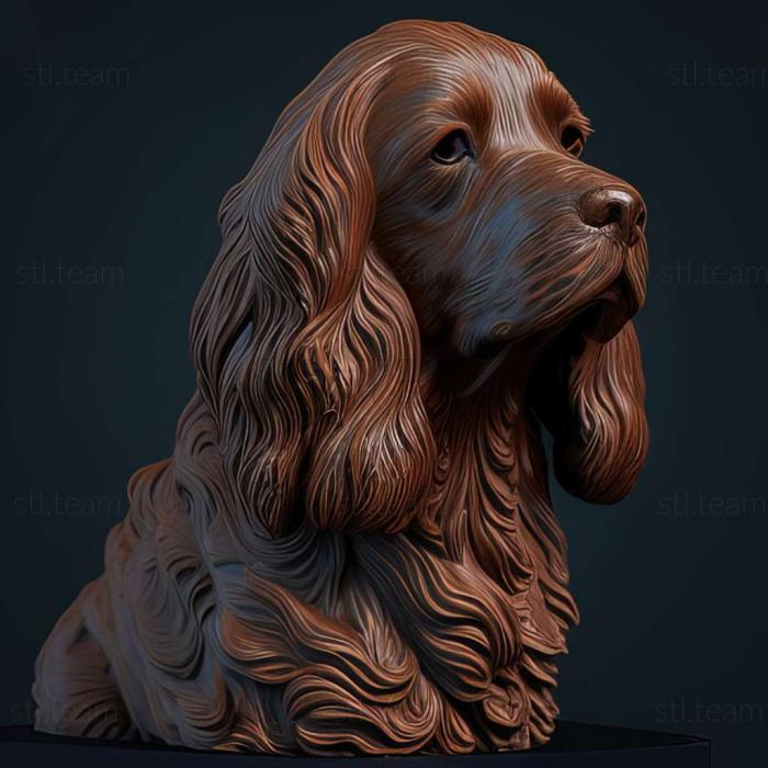 3D модель Собака англійський водяний спаніель (STL)