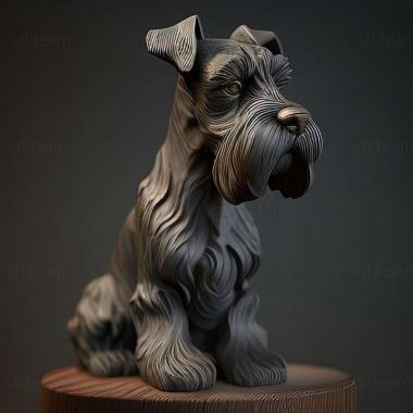 3D model Zwergschnauzer dog (STL)