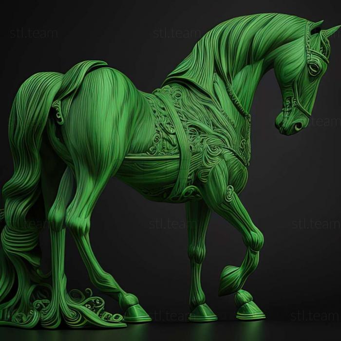 3D модель Абсент лошадь известное животное (STL)
