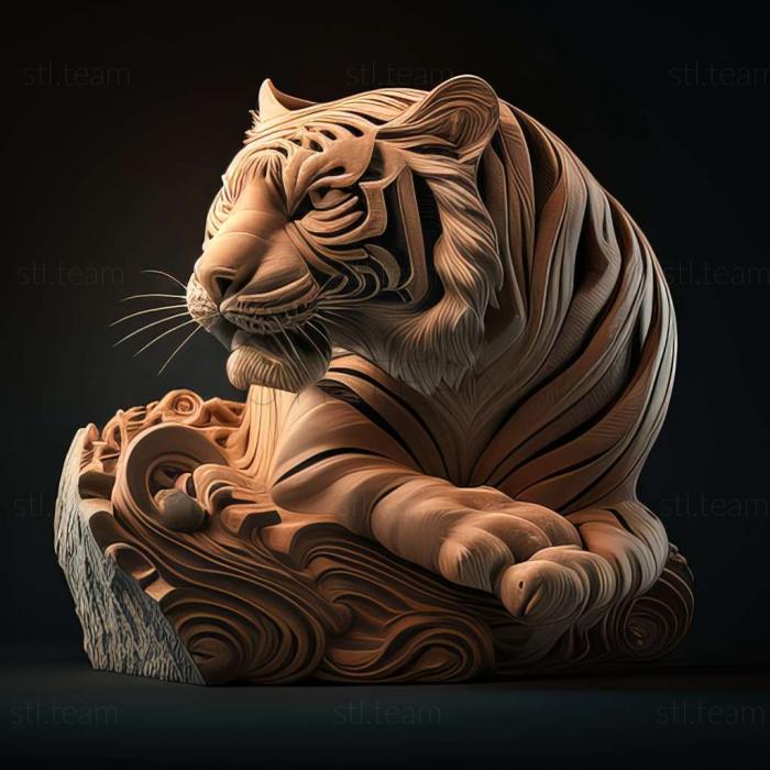 3D модель Пантера тигровая тигровая (STL)