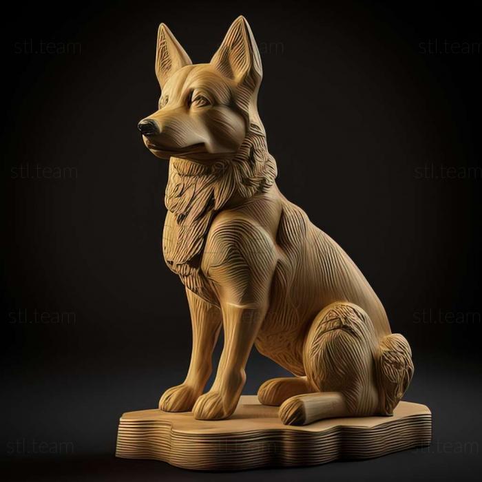 3D model Chinook dog breed dog (STL)