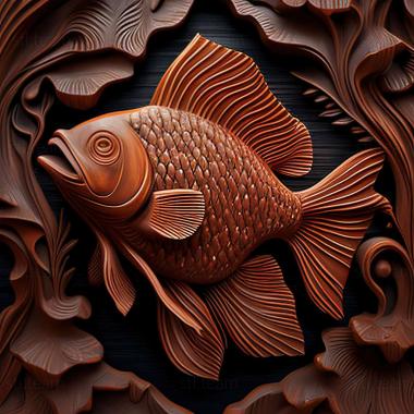 3D model Cherry puntius fish (STL)
