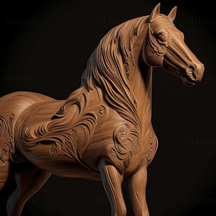 3D модель Кашмирская лошадь известное животное (STL)