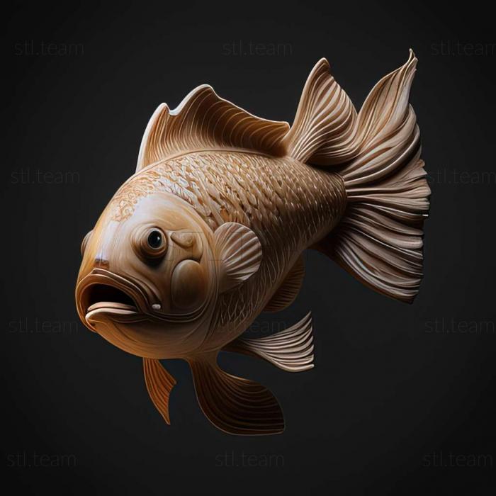 3D model London shubunkin fish (STL)