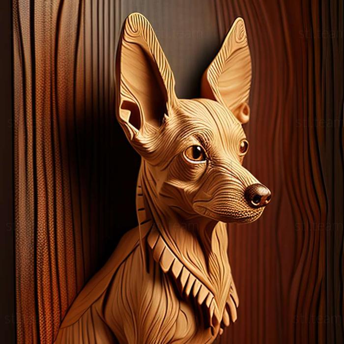 3D model English Toy Terrier dog (STL)