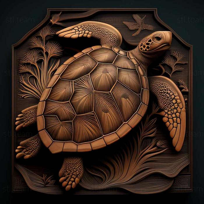 3D model Kiki turtle famous animal (STL)