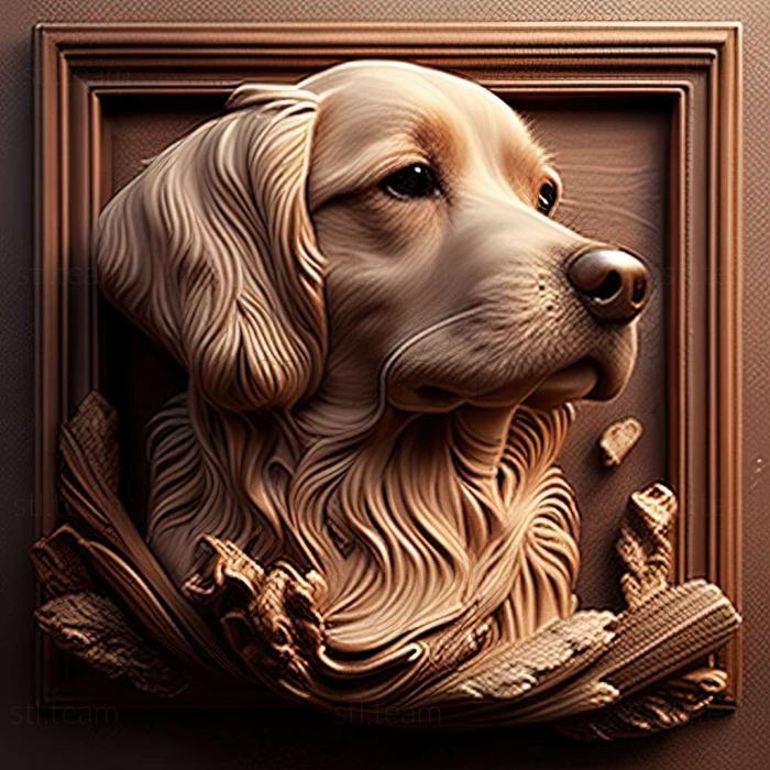 3D model Dutch smokehond dog (STL)