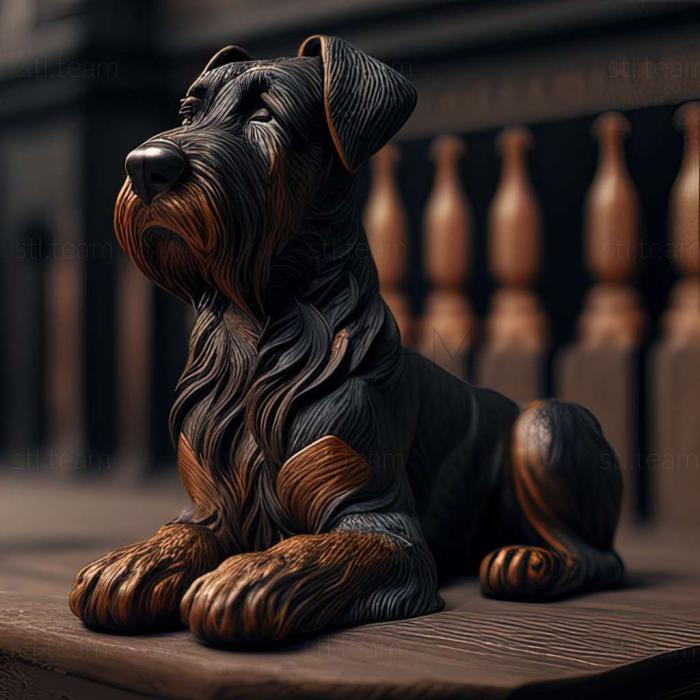 3D model German Jagdterrier dog (STL)