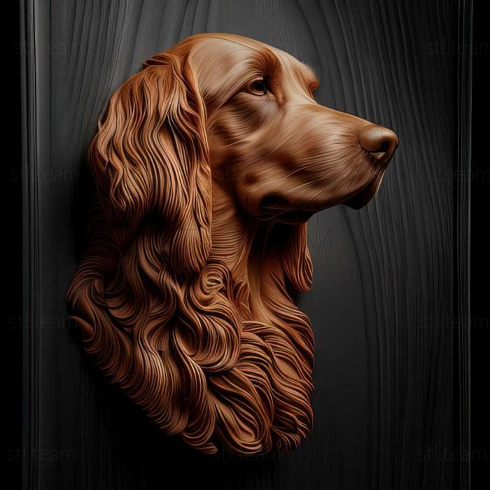 3D модель Собака шотландський сетер (STL)