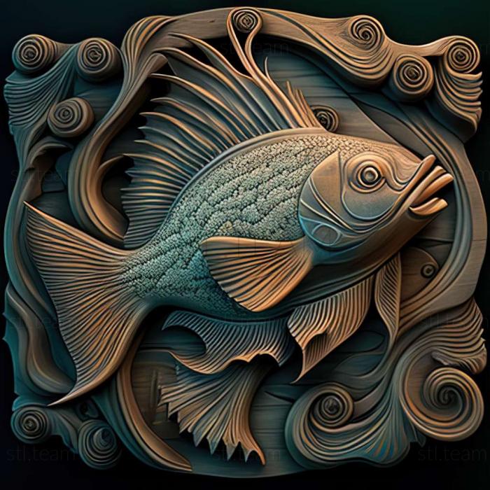 3D модель Псевдоанцистры рыбы (STL)