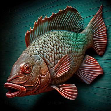 3D model Cuban gambusia fish (STL)