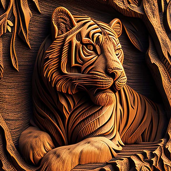 3D model Kuzya tiger famous animal (STL)