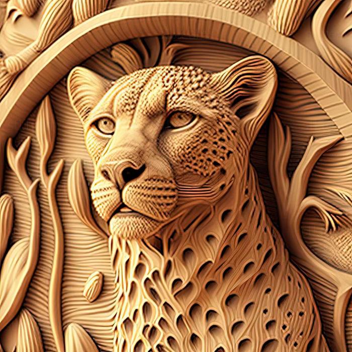 3D model Sarah cheetah famous animal (STL)