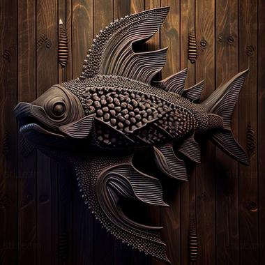 3D model Chain mail catfish acanthicus fish (STL)