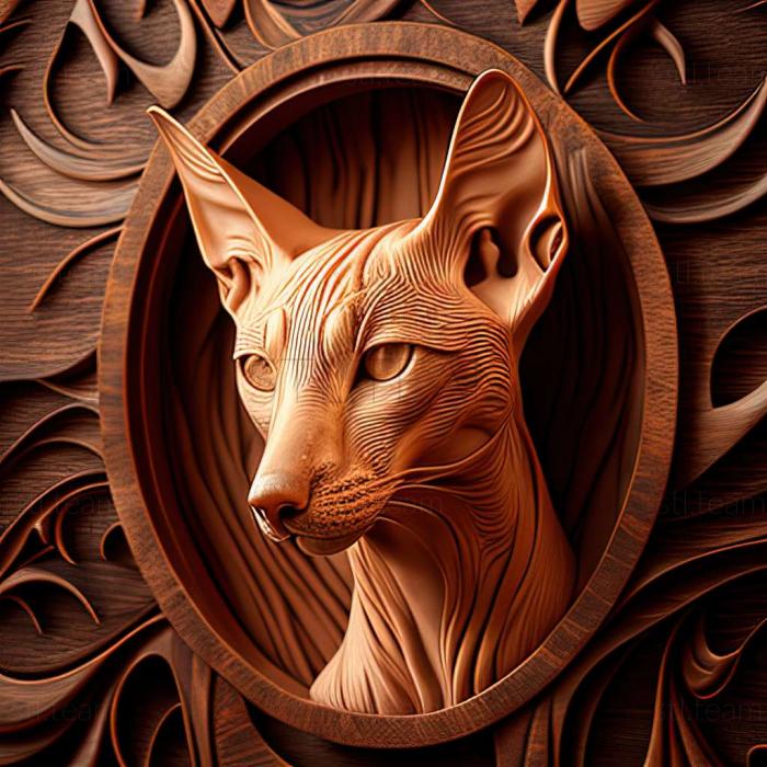 3D model Oriental Shorthair cat (STL)