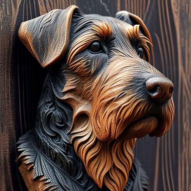 3D model German Jagdterrier dog (STL)