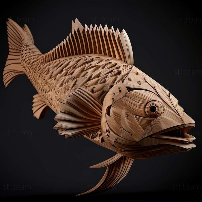 3D model London shubunkin fish (STL)