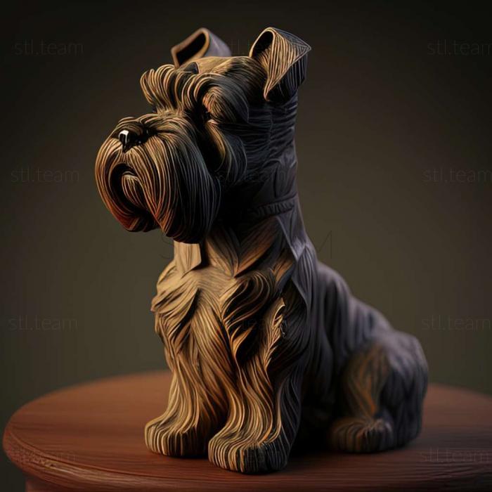 3D model Zwergschnauzer dog (STL)