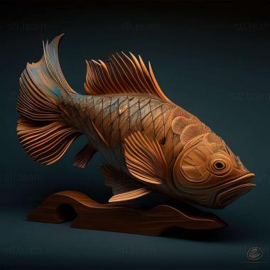 3D model Cuban gambusia fish (STL)