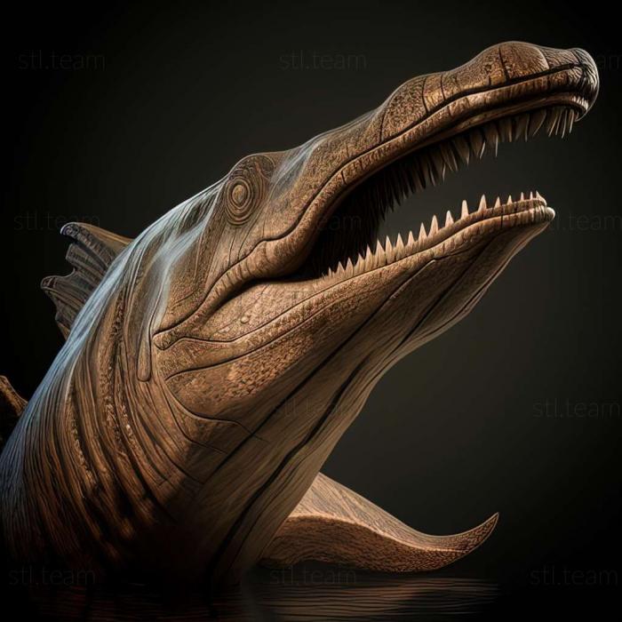 3D model Mosasaurus mangahouangae (STL)