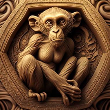 3D модель Відома тварина кришталева мавпа (STL)