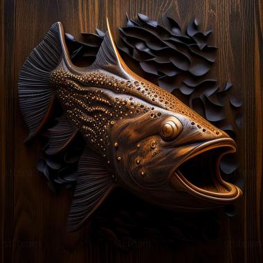 3D model Leopard catfish fish (STL)