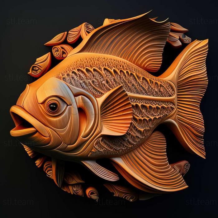 3D model Masked yulidochrome fish (STL)