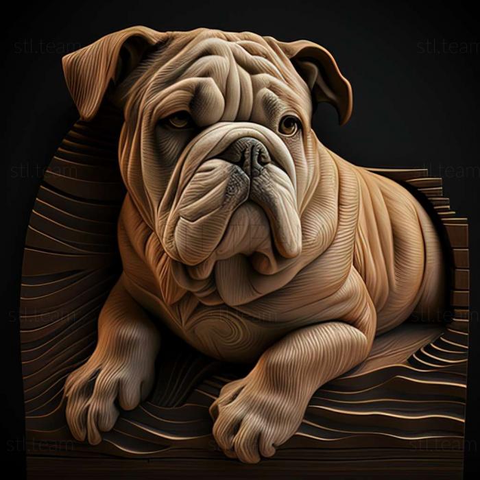 3D model Bulldog campeiro dog (STL)