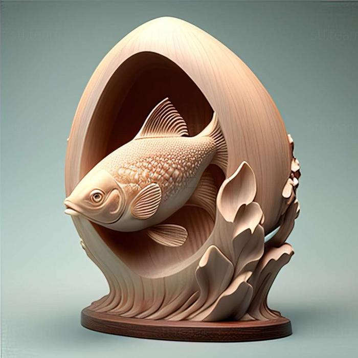 3D model Duck egg fish fish (STL)