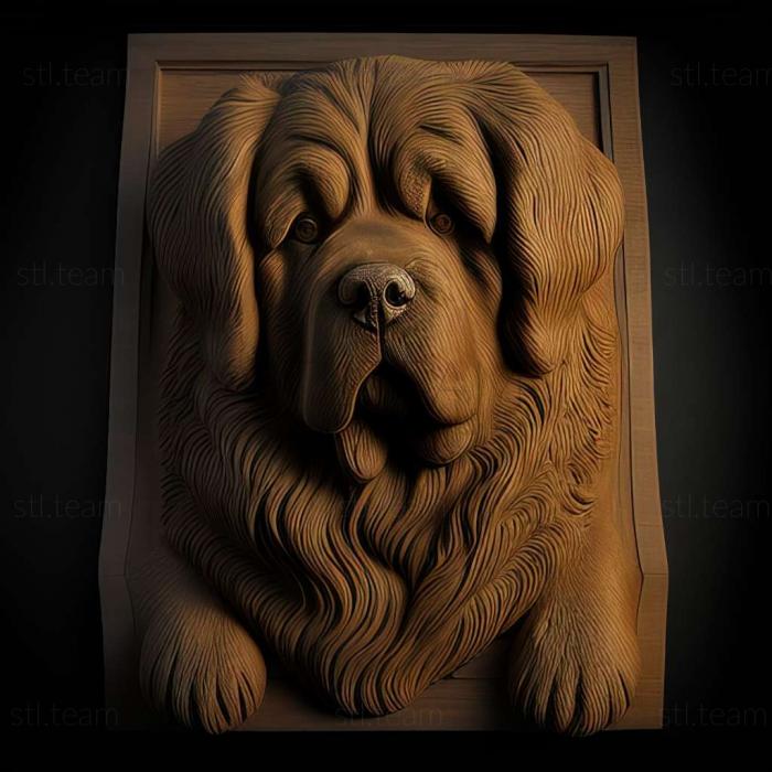 3D model Tibetan Mastiff dog (STL)