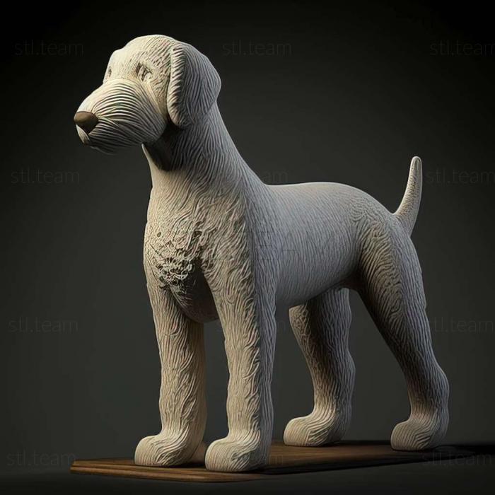 3D model Bedlington Terrier dog (STL)