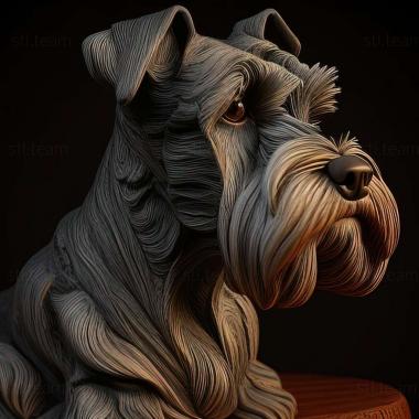 3D model Zwergschnauzer dog (STL)