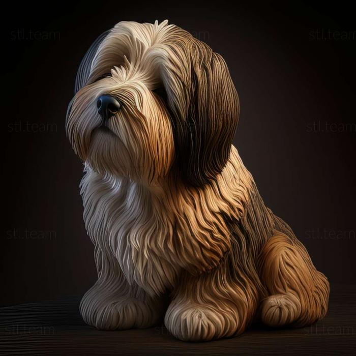 3D model Tibetan Terrier dog (STL)