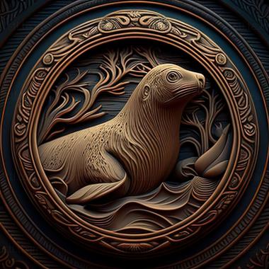 3D model Gaston seal famous animal (STL)