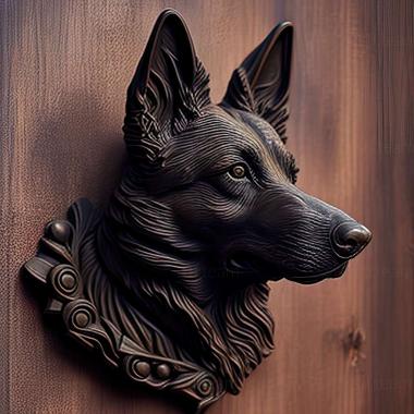 3D model Dutch Shepherd dog (STL)