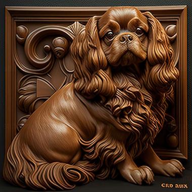 3D модель Кинг чарльз спаниель собака (STL)