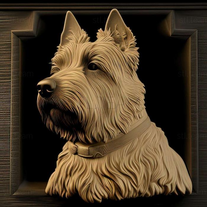 3D модель Фландрский бувье собака (STL)