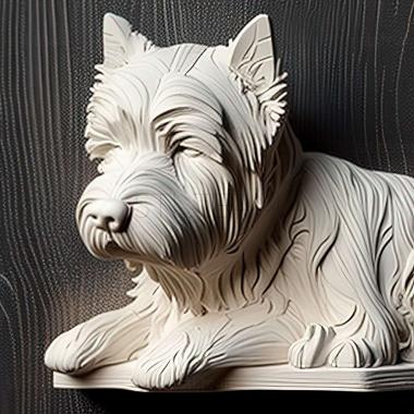 3D модель WeHighland White Terrier собака (STL)