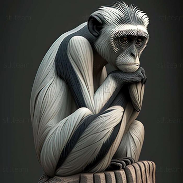 3D модель Piliocolobus semlikiensis (STL)