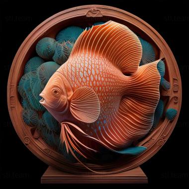 3D model Ordinary discus fish (STL)