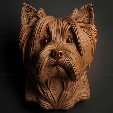 3D модель Бивер — собака породы йоркширский терьер. (STL)