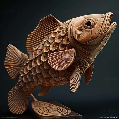 3D модель Кубинская рыба гамбузия (STL)