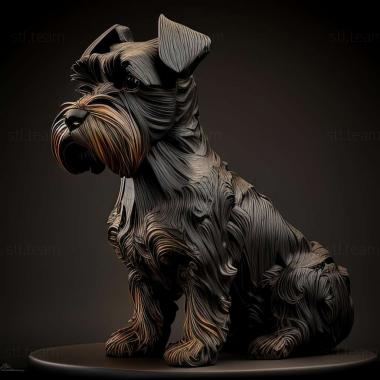 3D model Zwergschnauzer dog (STL)