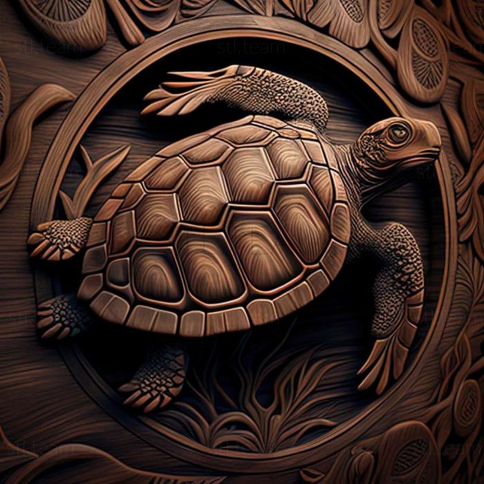 3D модель Відома тварина черепаха Адвайта (STL)