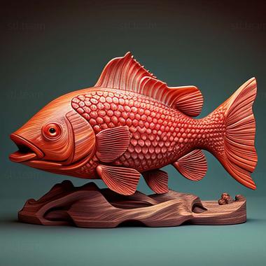 3D model Cherry puntius fish (STL)