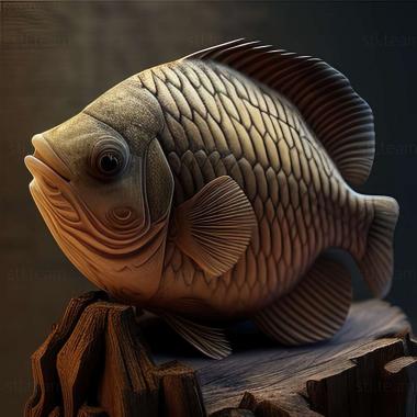 3D model A real gourami fish (STL)