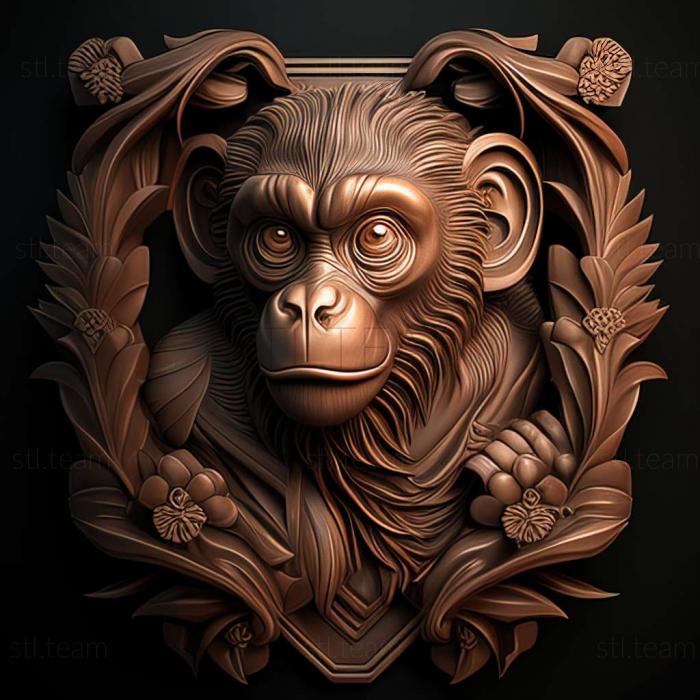 3D model Crystal monkey famous animal (STL)