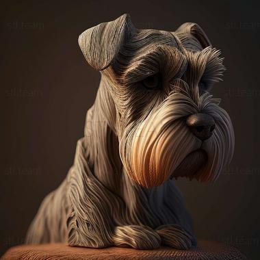 3D model Zwergschnauzer dog (STL)