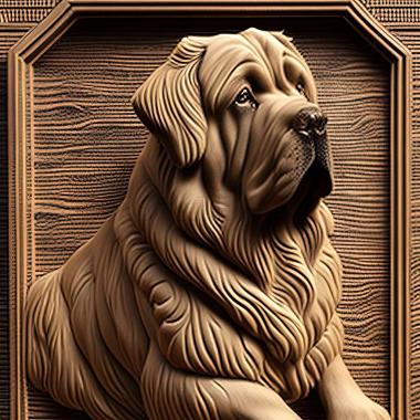 3D model Pyrenean Mastiff dog (STL)